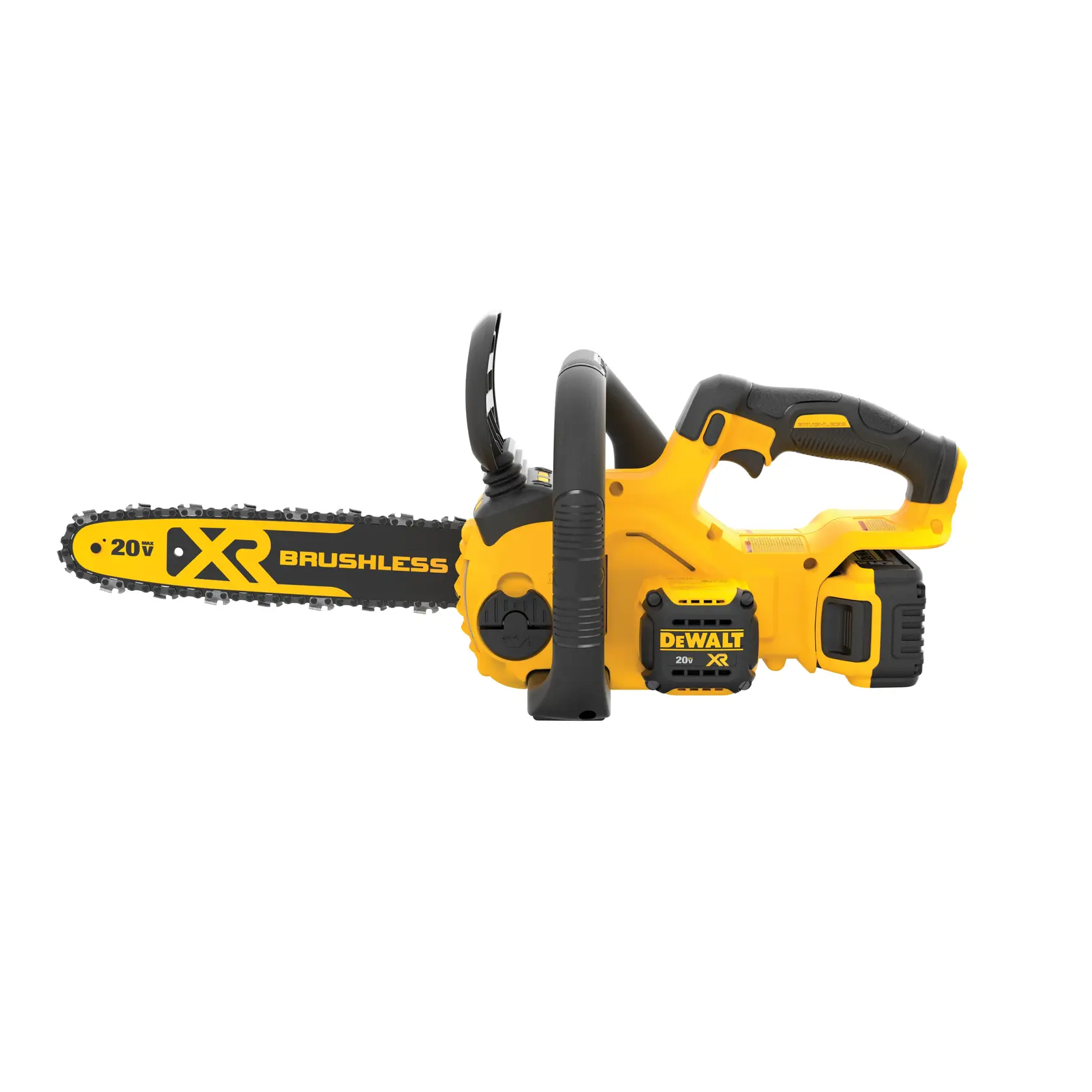 Logotipo de DEWALT centrado sobre un fondo blanco.